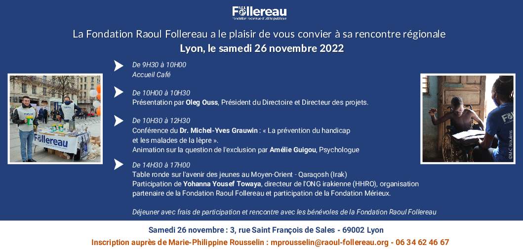 Le 26 novembre : rencontre régionale à Lyon