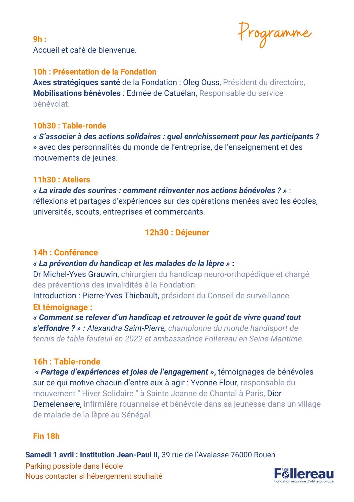 Programme RR Rouen